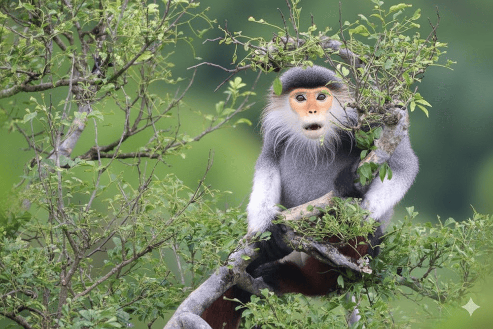 Monkey Mountain is home to over 1,300 rare red-shanked douc langurs, offering visitors the chance to observe these unique creatures